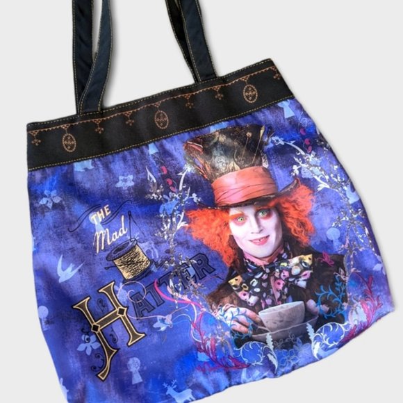 Free Alice in Wonderland mad Hatter tote bag Free with $30 purchase - Picture 1 of 4